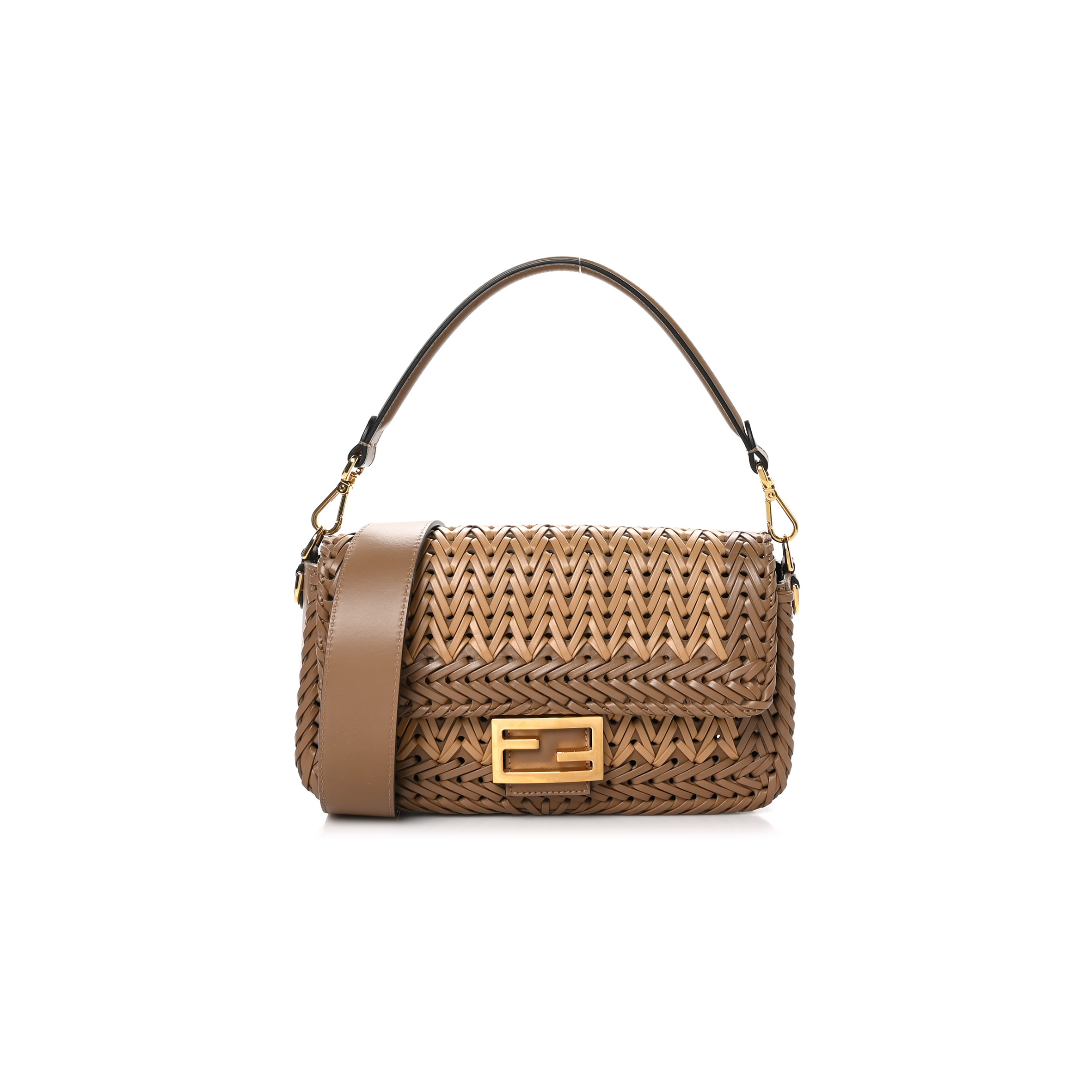F**di nappa ff woven baguette brown (27*15*6.5cm)